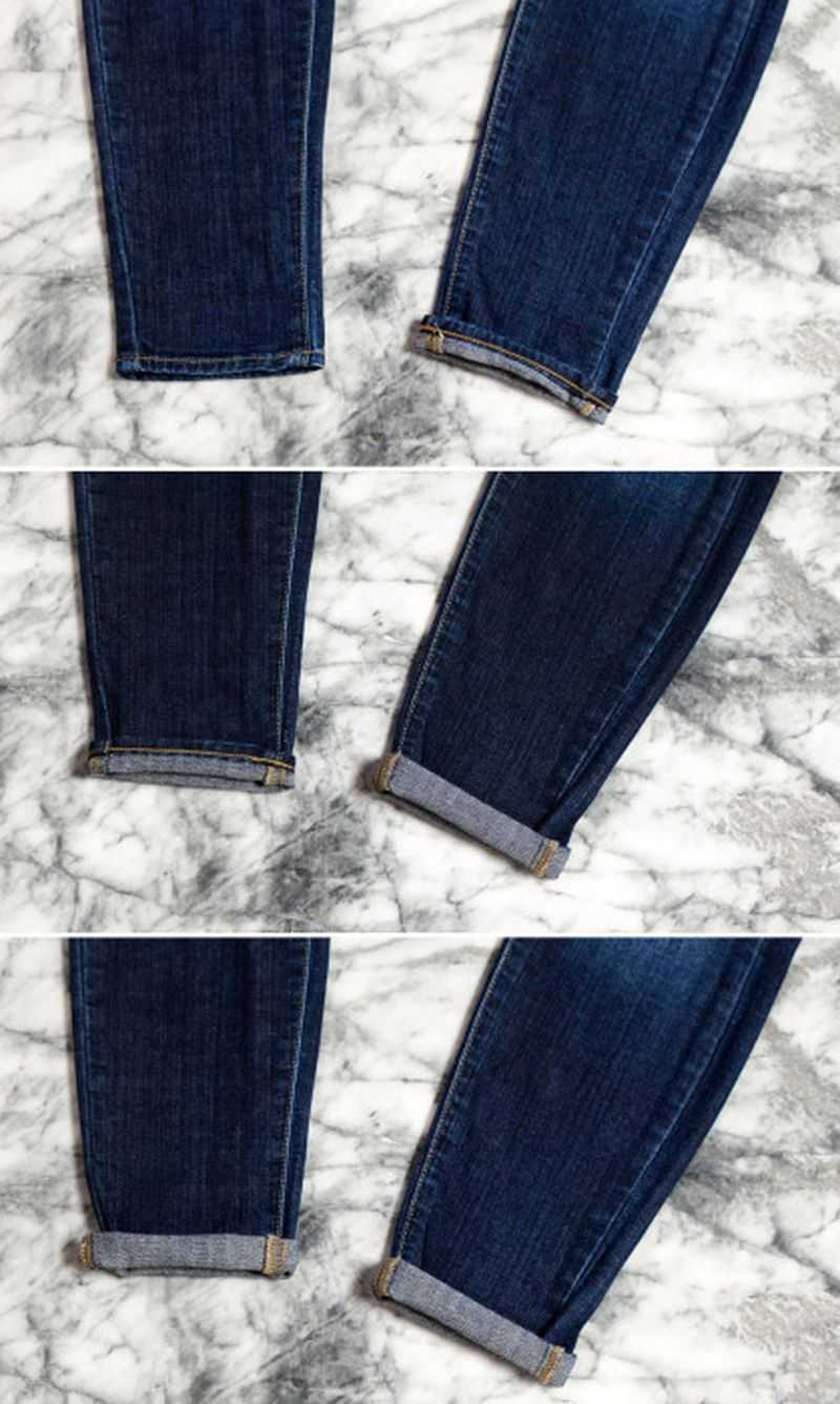 Как правильно сделать подвороты на джинсах девушке фото пошагово