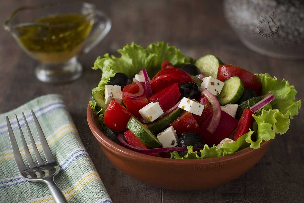 Греческий салат - 4 классических пошаговых рецепта с фото