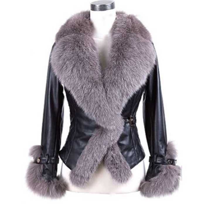 Зимняя кожаная куртка (косуха) с мехом - с чем носить, фото 2021