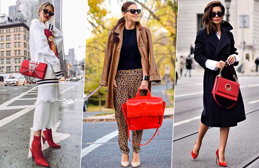 Красная сумка: с чем носить, интересные сочетания и рекомендации стилистов :: syl.ru