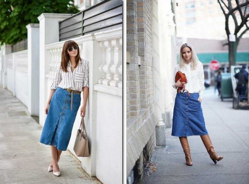 С чем носить джинсовую юбку (47 фото): длина, расцветки, топ-10 популярных фасонов, примеры образов для полных девушек и женщин в возрасте