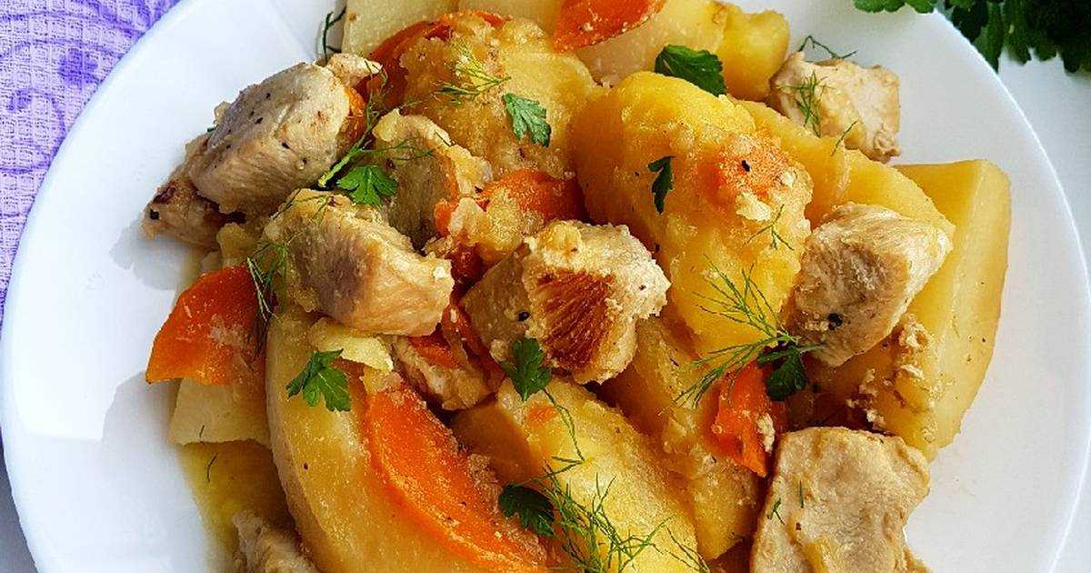 Как приготовить тушеную картошку с грибами по рецепту с фото