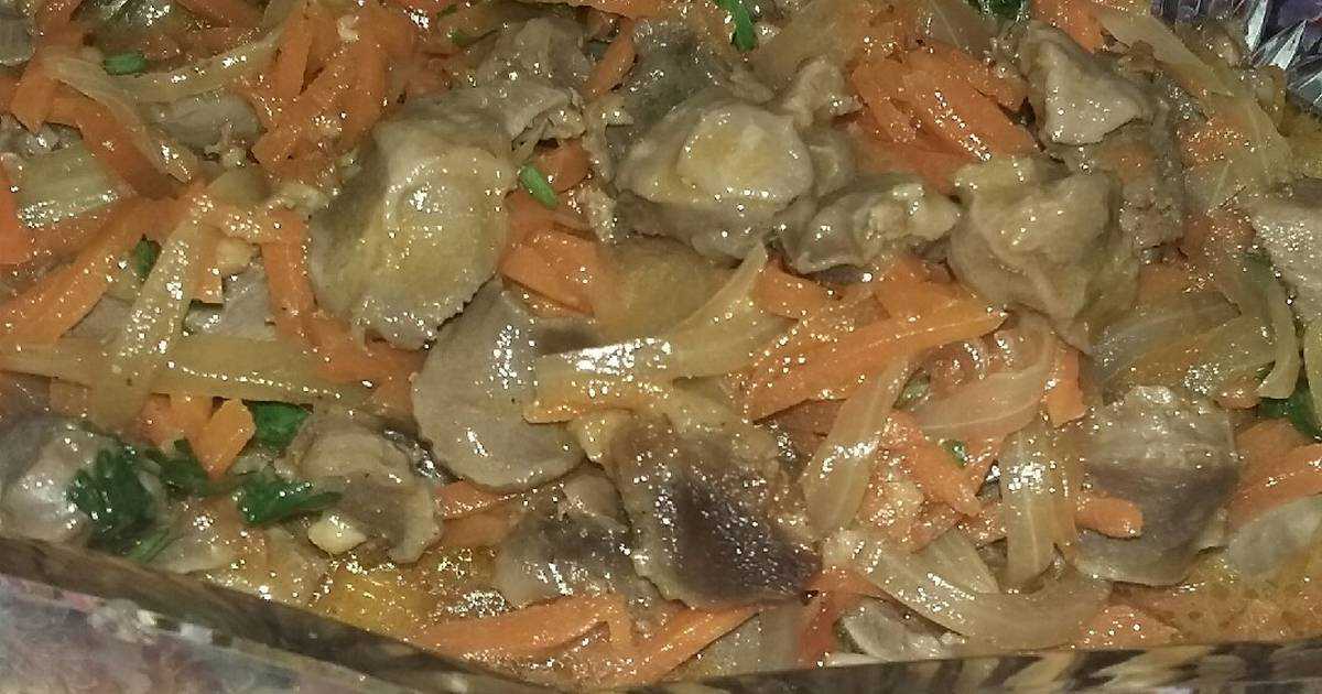 Салаты из куриных желудков 10 лучших рецептов (376.2 ккал)