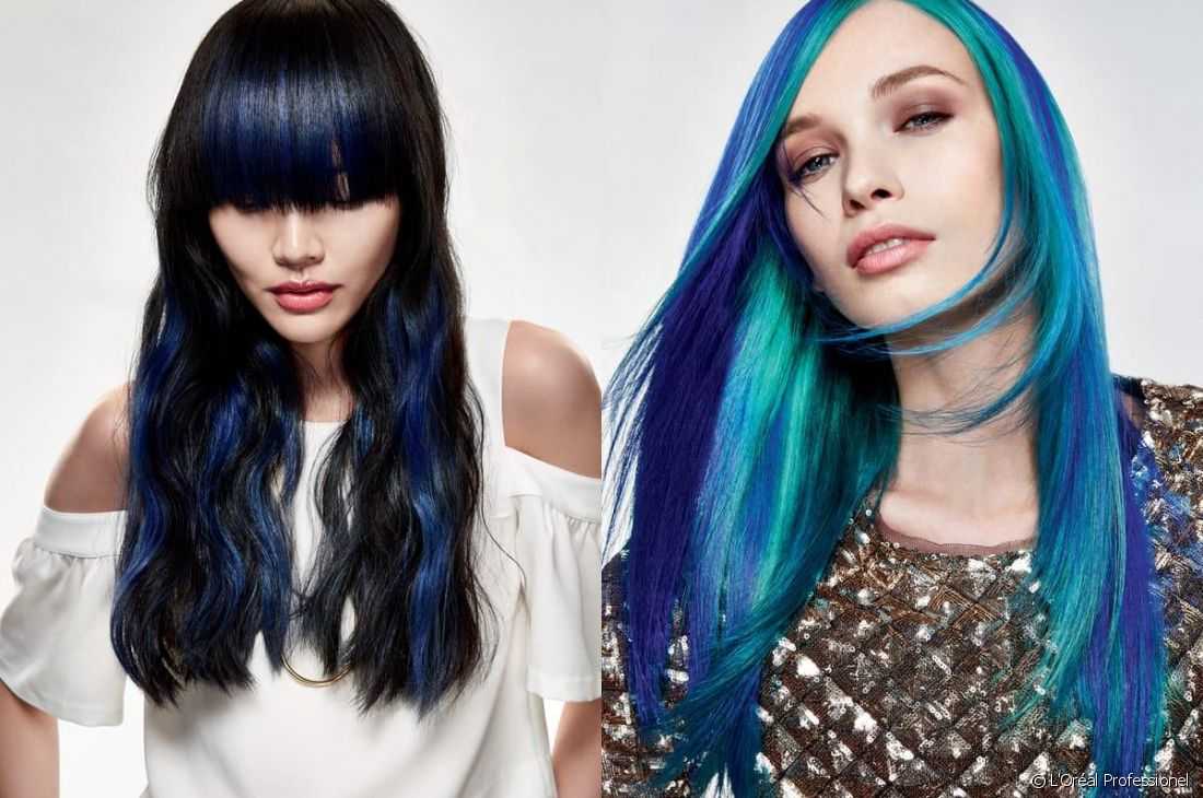 Как покраситься в голубой цвет если темные волосы