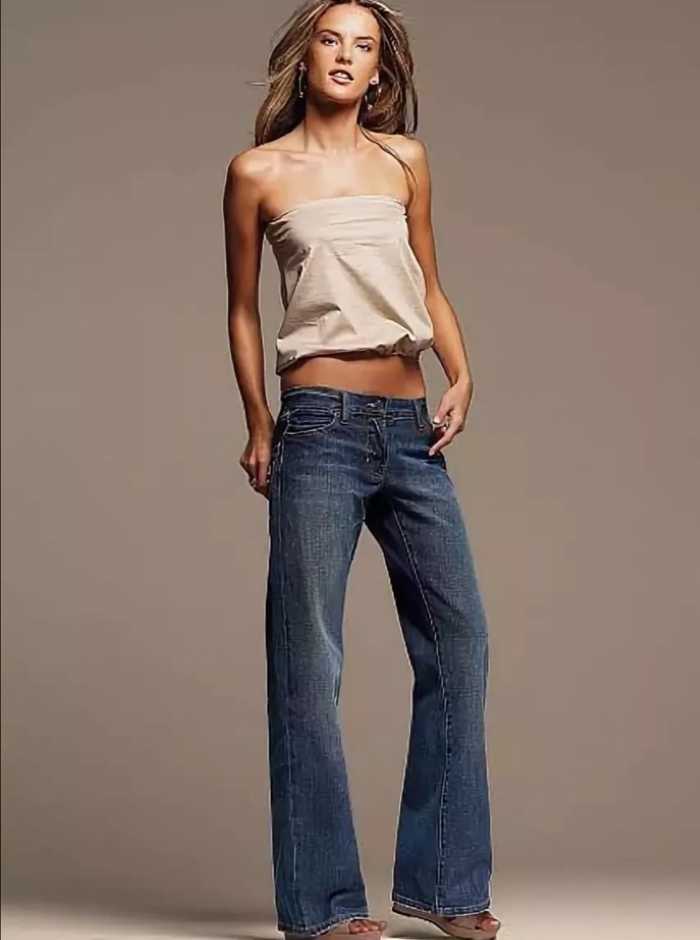 Широкие джинсы клеш от бедра с чем носить