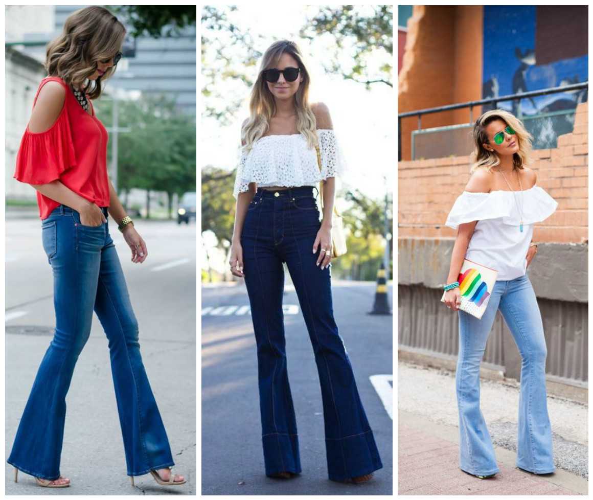 Клешеные джинсы женские с чем носить