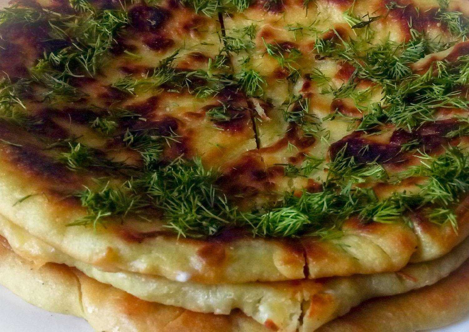 Рецепт хычинов с сыром и картошкой с фото пошагово